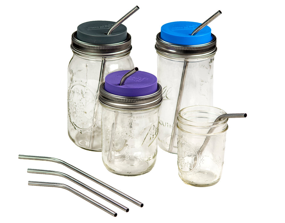 Medium Glass Straws for Pint Mason Jars